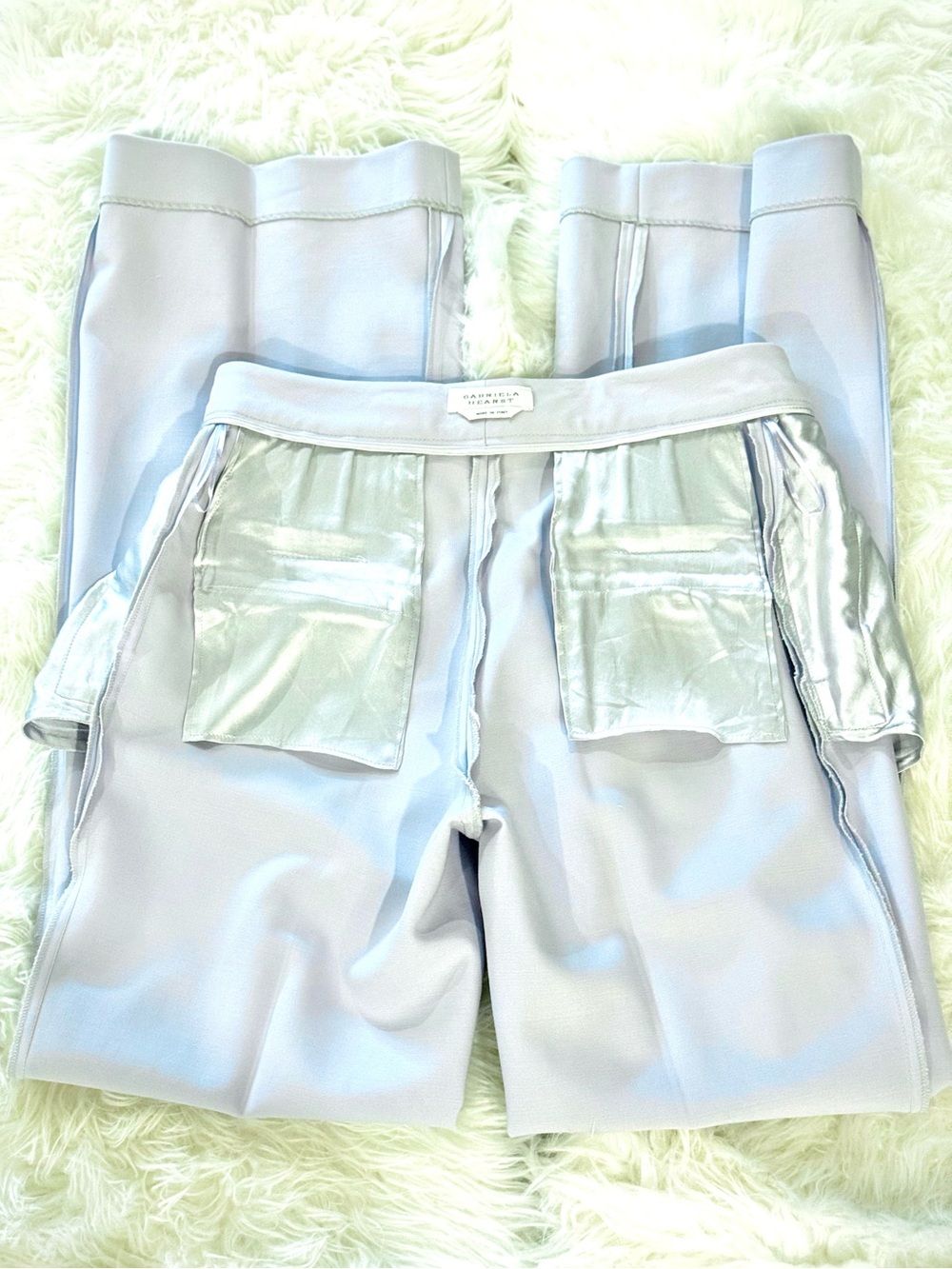 Gabriela Hearst Torres Wool Silk Trousers Lt. Blue Quiet Luxury Minimalist Sz:8 - Picture 10 of 16